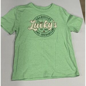 Way to Celebrate! Boys Lucky St. Patrick's Day Short Sleeve TShirt Green Medium